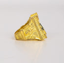 Dedeira Santa Quadrada Cravejada Moeda Antiga