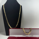 Kit Grumet Laminado 5mm 70cm Banhado A Ouro 18k