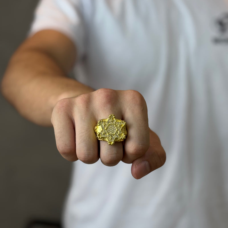 Dedeira Estrela Cravejada Moeda Antiga