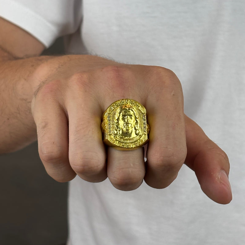 Dedeira Face Cristo Detalhada Moeda Antiga