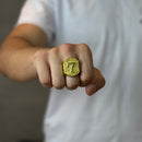 Dedeira 7 Quadrado Cravejado Moeda Antiga