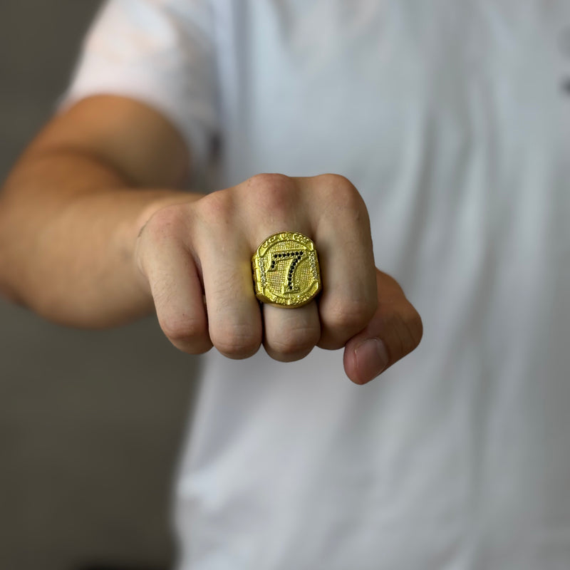 Dedeira 7 Quadrado Cravejado Moeda Antiga