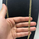 Corrente Laminada 5mm Banhado A Ouro 18k