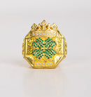 Dedeira Trevo Coroa Cravejada Rei Moeda Antiga