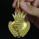 Kit Friso S 12mm 70cm Pingente Coração Grande Moeda Antiga