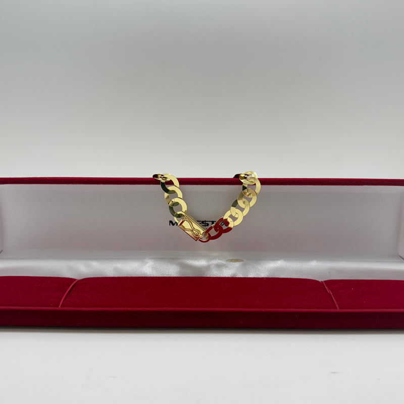 Pulseira Grumet Laminada 7mm Banhado a Ouro 18k