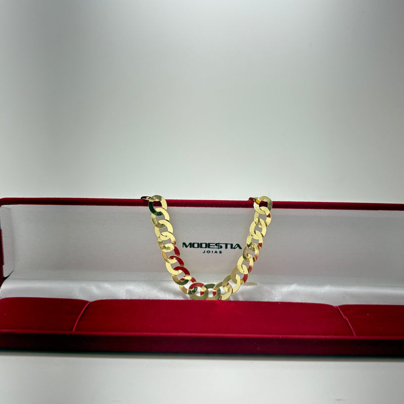 Pulseira Grumet Laminada 7mm Banhado a Ouro 18k