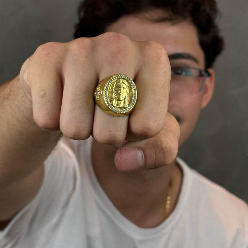 Dedeira Face de Cristo Redonda Moeda Antiga