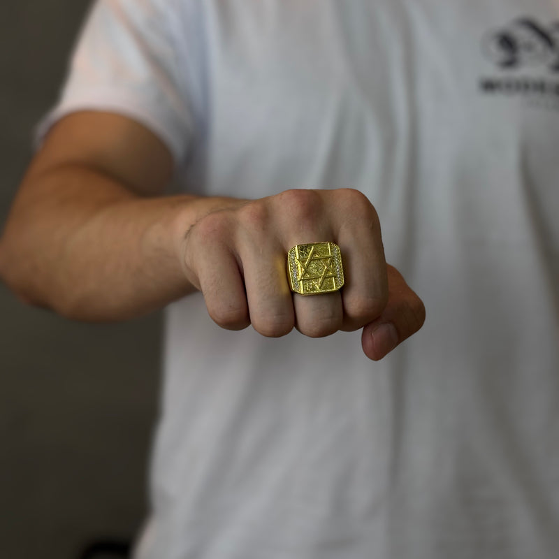 Dedeira Estrela Davi Quadrada Moeda Antiga