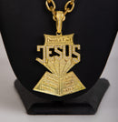 Pingente Jesus Com Frase Moeda Antiga