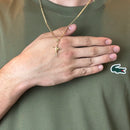 Cordão/Corrente piastrine 2mm 70cm+ Crucifixo trançado