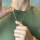 Cordão/Corrente piastrine 2mm 70cm+ Crucifixo trançado