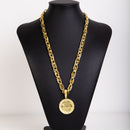 Kit Imperador 70cm Pingente Estrela de Davi Redonda Moeda Antiga