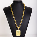 Kit imperador 70cm Pingente 7 Placa Moeda Antiga