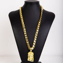 Kit Friso S 12mm 70cm Pingente Jesus Detalhado Moeda Antiga