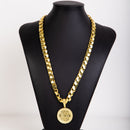 Kit Friso S 70cm Pingente Estrela De Davi Redondo Moeda Antiga