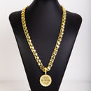 Kit Friso X 70cm Pingente Estrela de Davi Redondo Moeda Antiga