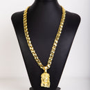 Kit Friso X 70cm Pingente Jesus Cristo Detalhado Moeda Antiga