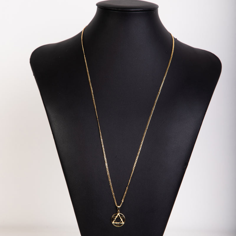 Kit Grumet Pingente Estrela de Davi banhado18k