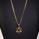 Kit Grumet 70cm Pingente Estrela de Davi banhado18k