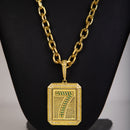 Pingente 7 Cravejado Moeda Antiga