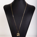 Kit Piastrine 70cm Pingente Ferradura Banhado 18k