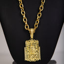 Pingente Leão Placa Detalhado Moeda Antiga