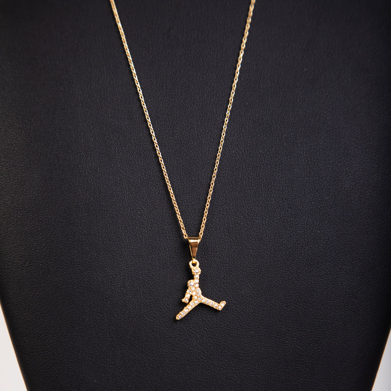Kit Cadeado Pingente Jordan Banhado 18k