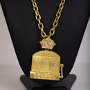 Pingente Cassino 777 Moeda Antiga