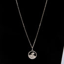 Kit Cadeado 1,5mm Pingente São Jorge Prata 925